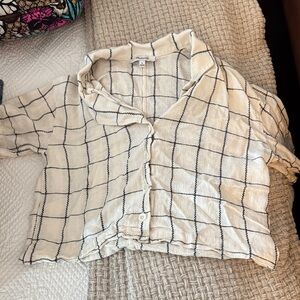 Madewell button down short sleeve top